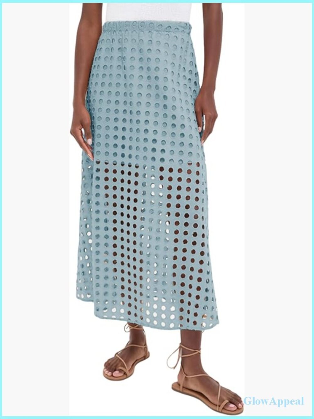 Women's Cotton Eyelet Maxi Skirt with Slip Lining 2026